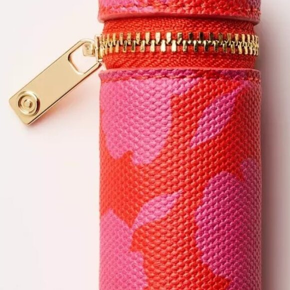 NWT kate spade new york x Target Canvas Classic Rose Lipstick Bag Charm Keychain - Picture 4 of 4